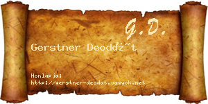 Gerstner Deodát névjegykártya